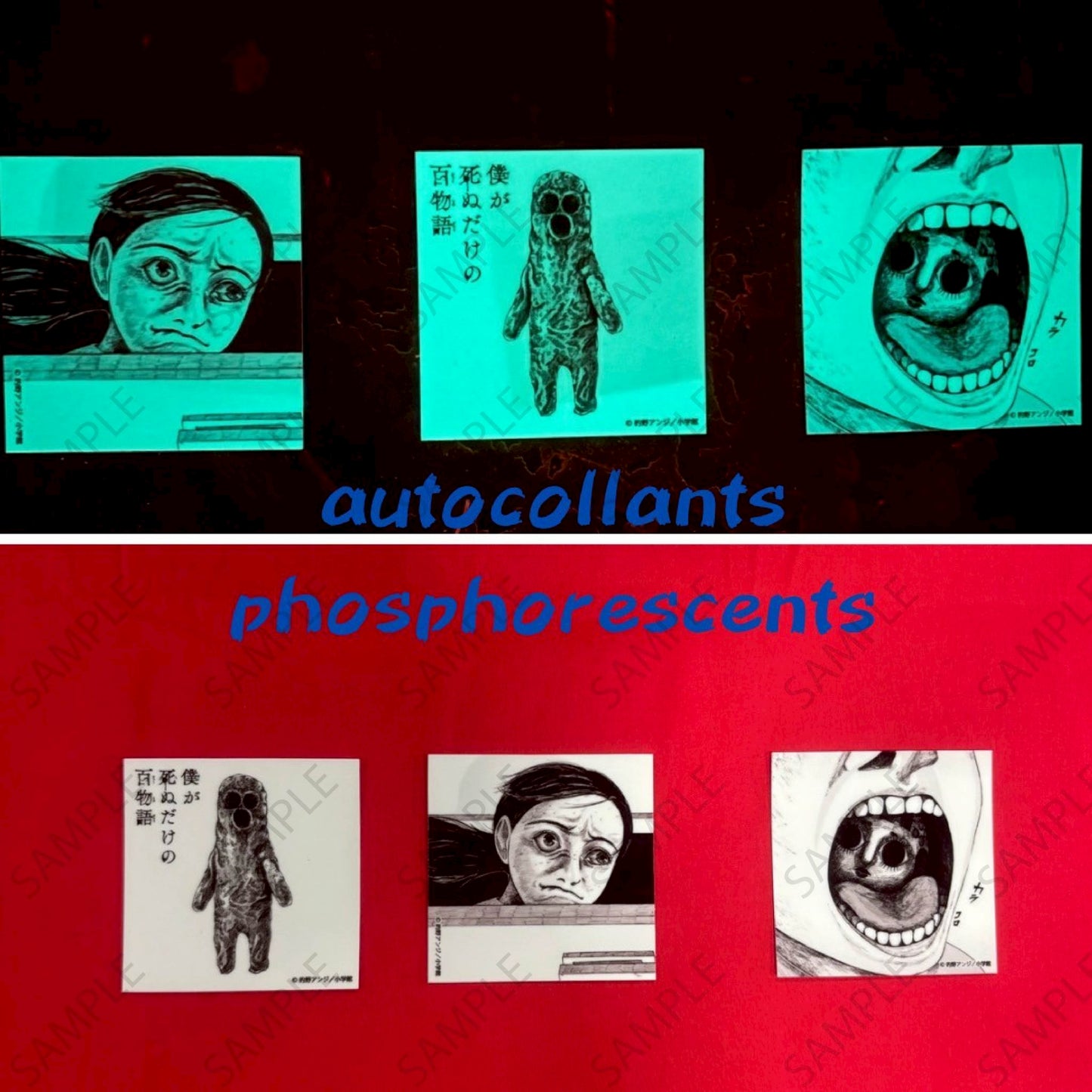 Combat d'autocollants lumineux « 100 histoires sur ma mort »